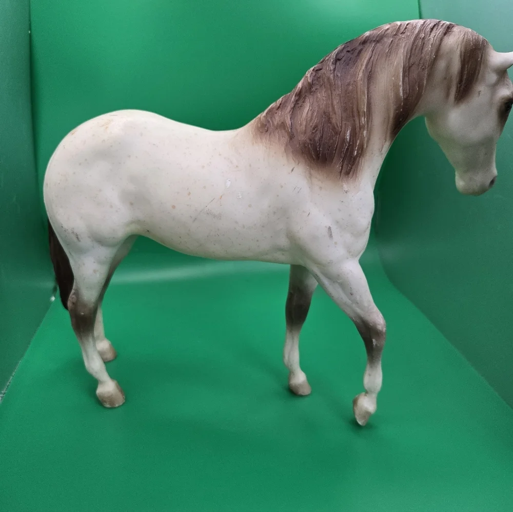Elegant Cream and Brown Horse Figurine